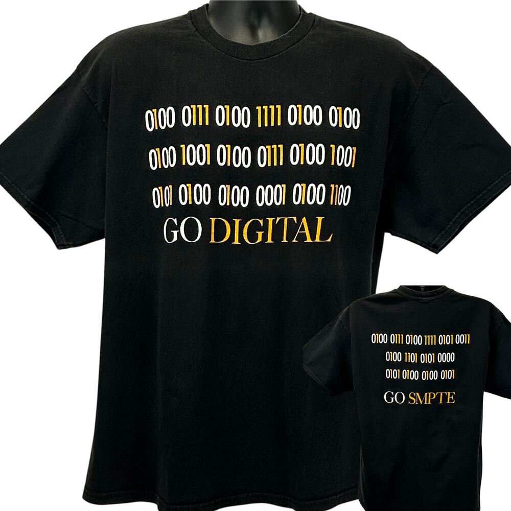 Go Digital Go SMPTE T Shirt XL X-Large Black Movie Motion Picture Engineers Tee